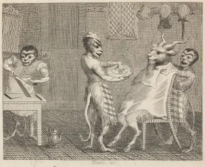 Fabel XXII. Geten utan skägg av John Wootton