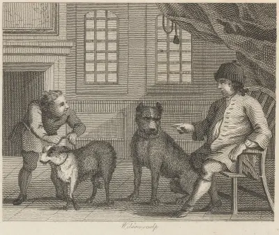 Fable XXVI. The Cur and the Mastiff av John Wootton
