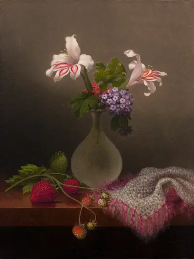 A Vase of Corn Lilies and Heliotrope av Martin Johnson Heade