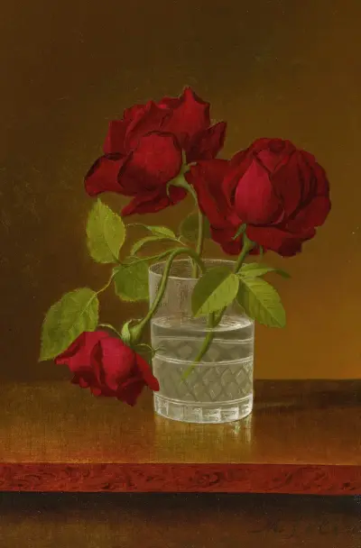 Still Life Of Roses av Martin Johnson Heade