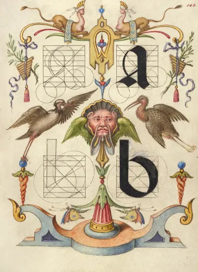 Guide for Constructing the Letters a and b av Joris Hoefnagel