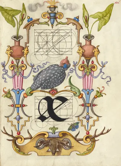 Guide for Constructing the Ligature ae av Joris Hoefnagel