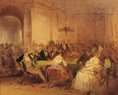 Společenská scéna, Josef Danhauser
