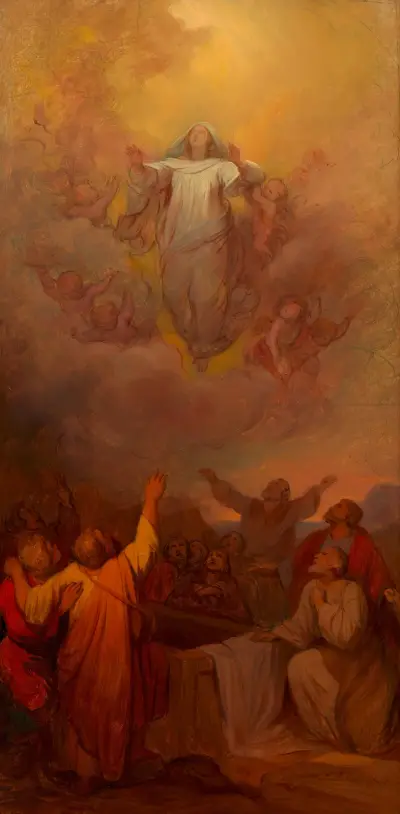 Mariae Himmelfahrt (Entwurf für das Altarbild in Esztergom (Gran)) av Josef Danhauser