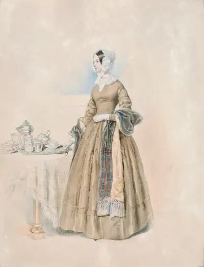 Portrait Fürstin Leopoldine Karoline Palffy av Josef Kriehuber