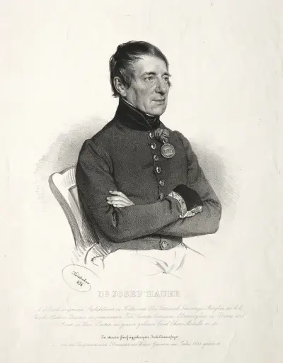 Portrait of Dr. Jospeh Hauer av Josef Kriehuber