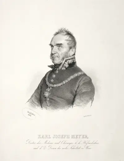 Portrait of Dr. Karl Joseph Meyer av Josef Kriehuber