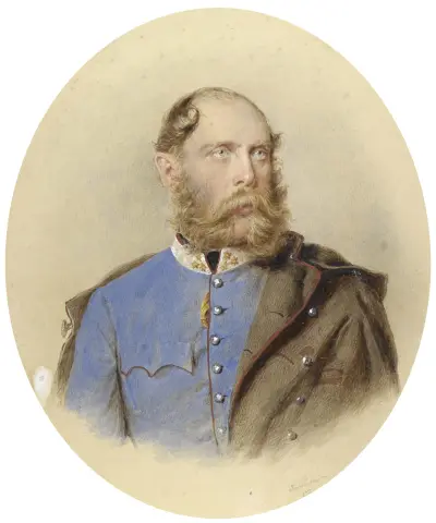 Porträt Erzherzog Carl Ludwig av Josef Kriehuber