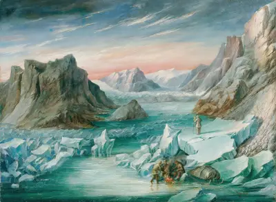 Tysk nordpolsexpedition till Ostgrönland 1869 av Josef Langl