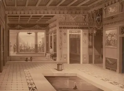 De tragiske poetens hus, Pompeji av Josef Langl
