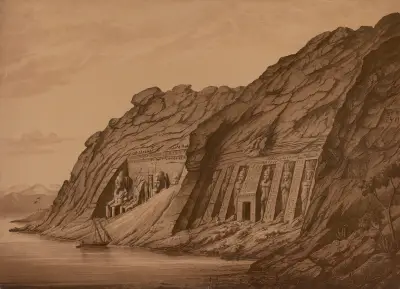 Stenbrott i Abu Simbel av Josef Langl