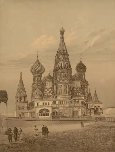 Vasilijkatedralen (Moskva) av Josef Langl