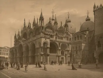 Markuskyrkan i Venedig av Josef Langl