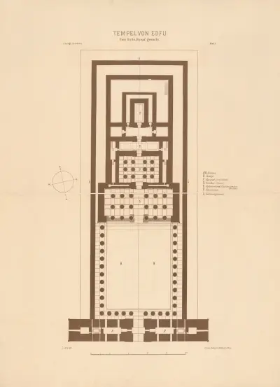 Tempél von Edfu. Dem Gotte ‘Horus’ geweiht av Josef Langl