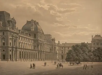 Louvren i Paris av Josef Langl
