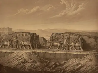 Sargon II:s palats, Khorsabad av Josef Langl