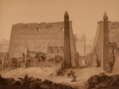 Luxortemplet (Thebe) av Josef Langl