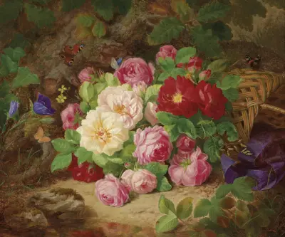 Rosenstück am Waldboden av Josef Lauer
