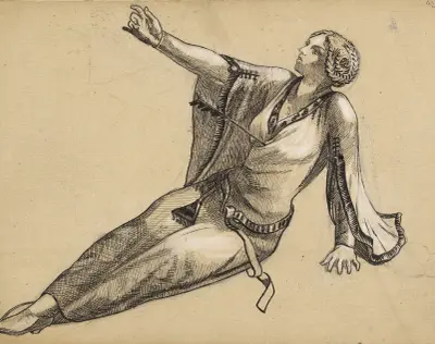 Etude pour le drame Bois ton sang av Arthur-Joseph Gueniot