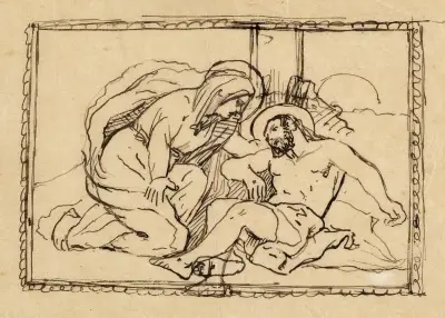Studie für eine Pietà – Nr. 4 von Arthur-Joseph Gueniot