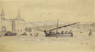 Båten i Algerbukten av Arthur-Joseph Gueniot