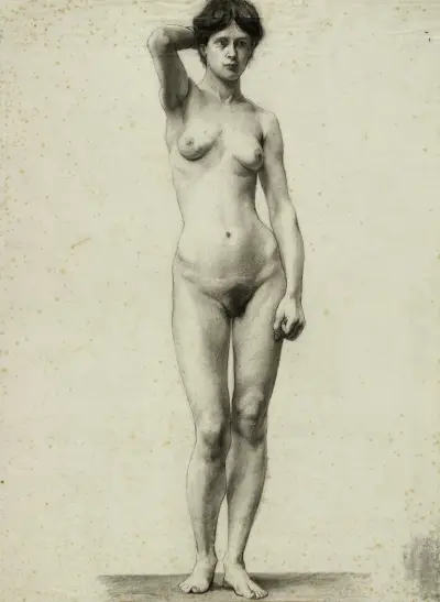 Le modèle Renée Danjou (Nu en pied), Arthur-Joseph Gueniot