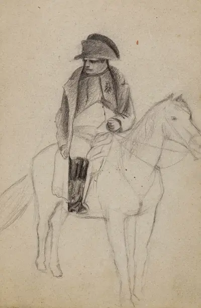 Napoleon till häst av Arthur-Joseph Gueniot