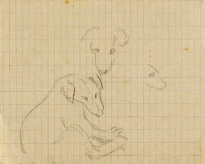 Tre hundstudier av Arthur-Joseph Gueniot