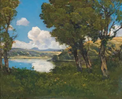 Vid sjön av Henri-Joseph Harpignies