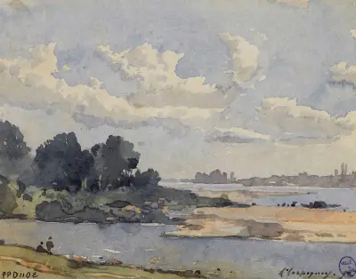 Bords de rivière av Henri-Joseph Harpignies