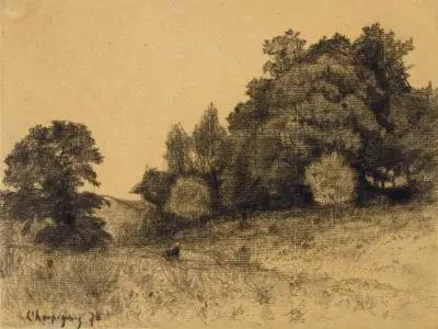Trädgrupp av Henri-Joseph Harpignies