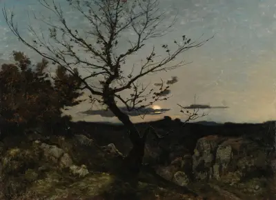Månsken i trakten av Marseille av Henri-Joseph Harpignies
