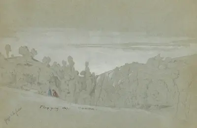 Crémieu, gorges de la Fusa av Henri-Joseph Harpignies