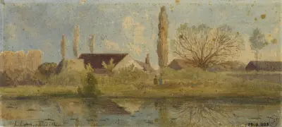 Havet nära byn av Henri-Joseph Harpignies