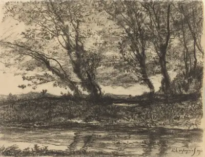 Landskap av Henri-Joseph Harpignies