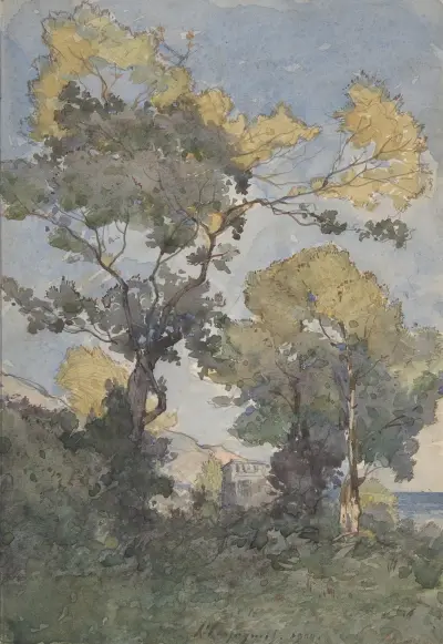 Landskap av Henri-Joseph Harpignies
