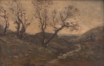Bäcken av Henri-Joseph Harpignies