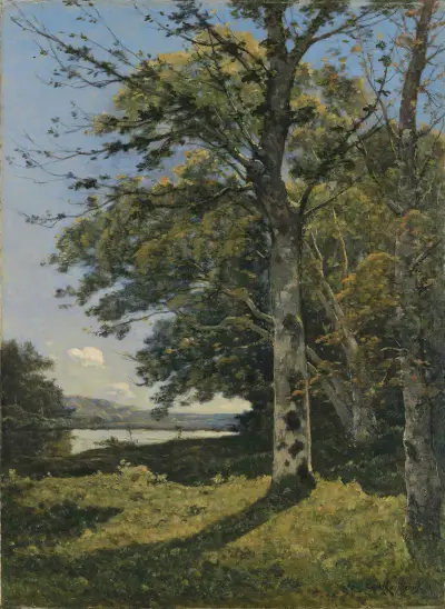 Yonnes strand av Henri-Joseph Harpignies