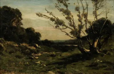 Morgon i Nièvre av Henri-Joseph Harpignies