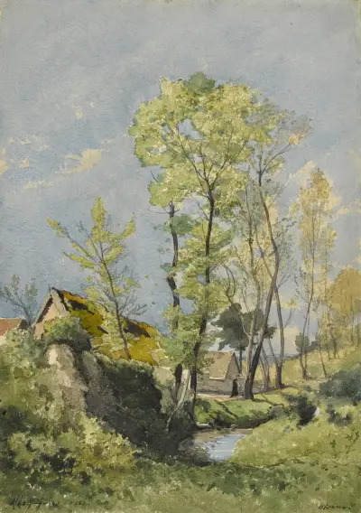 Landskap av Henri-Joseph Harpignies