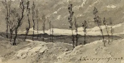 Bergslandskap av Henri-Joseph Harpignies
