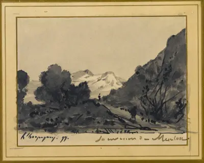 Erinnerung an Menton von Henri-Joseph Harpignies