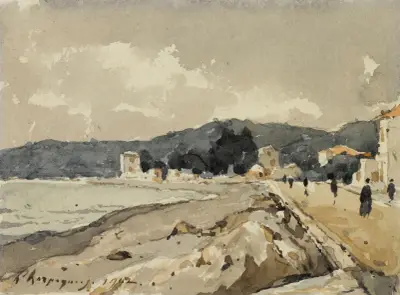 Vid havskanten i Nice av Henri-Joseph Harpignies
