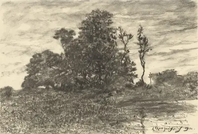 Dammen vid Les Luneaux, Allier av Henri-Joseph Harpignies