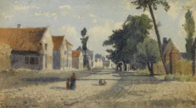 En bygata av Henri-Joseph Harpignies