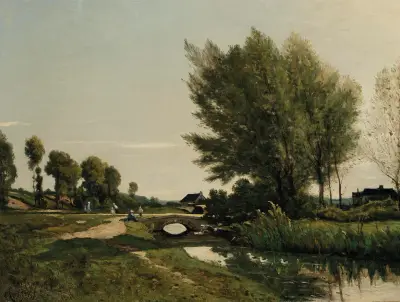 Utsikt nära Saint-Privé av Henri-Joseph Harpignies