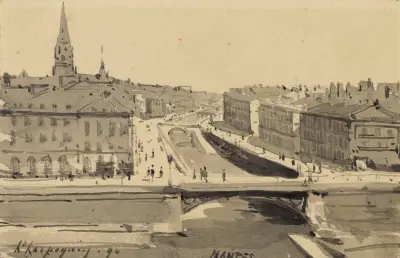 Vy över Nantes av Henri-Joseph Harpignies