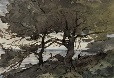 Vy från Cap Martin av Henri-Joseph Harpignies