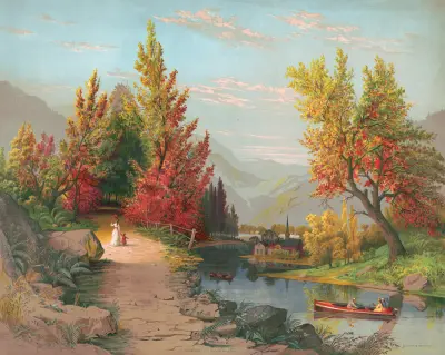 Autumn on the Lehigh av Joseph Hoover