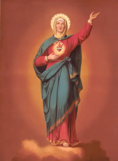 Virgin Mary with heart emblem av Joseph Hoover